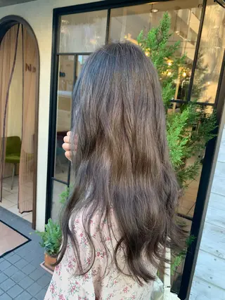 ロング 柳川沙羅 🌿透明感カラーのヘアスタイル
