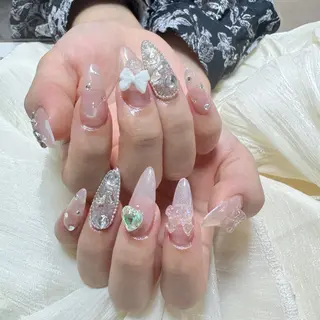 ネイル 🎀nana🫧 ワンホンネイル🎀のネイルデザイン