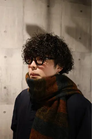 ショート パーマ メンズ 佐竹 楓のヘアスタイル
