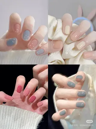 ネイル 長さ出し専門 パーツのネイルデザイン