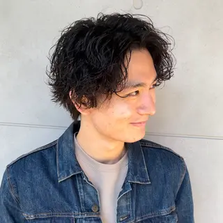 ショート パーマ メンズ メンズヘア特化 崎田 成人のヘアスタイル