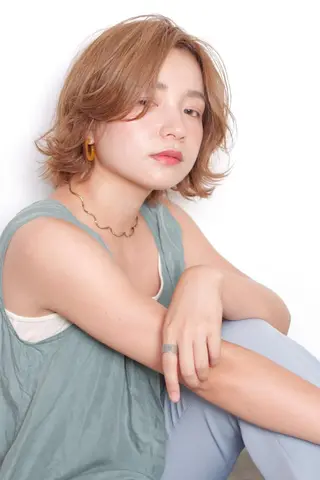 ミディアム 福島成美/髪質改善 縮毛矯正/カラーのヘアスタイル