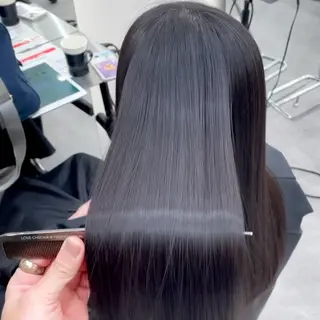 ロング ストンボブ/レイヤー 艶カラー💎ヒデジのヘアスタイル