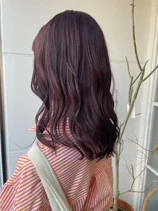 セミロング カラー ヘアアレンジ たかいわ みきのヘアスタイル