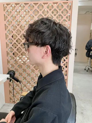 ショート パーマ メンズ 川間 将彦のヘアスタイル