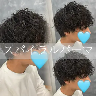 パーマ メンズ デザインカラー/ ハイトーン🍀白石のヘアスタイル