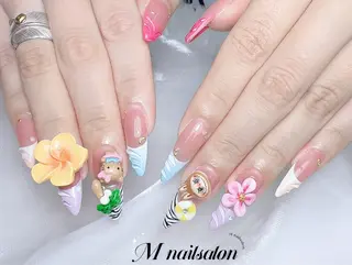 ネイル M🌷nail 長さだし専門店のネイルデザイン