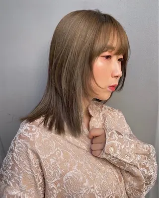 ミディアム カラー カラー/レイヤー/ 髪質改善/PAAQのヘアスタイル