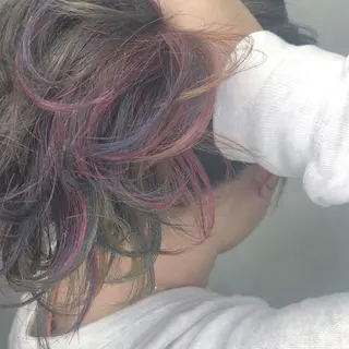 セミロング カラー ORIKA 美容室のヘアスタイル