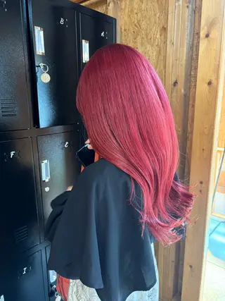 カラー まろみ暖色×ボブ ×chia🕯のヘアスタイル