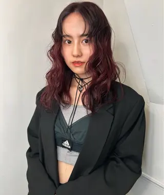 セミロング カラー land所属・透明感カラー/レイヤ ー🌙Honokaのヘアスタイル