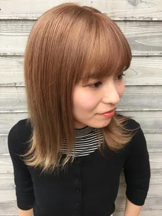 ミディアム la fith所属・rico_by ヘアとアイブロウのヘアスタイル