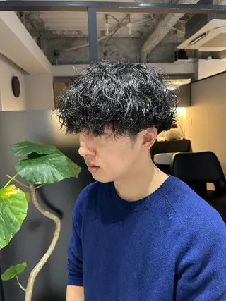 ショート メンズパーマ/メンズ カット/伊藤　げんのヘアスタイル