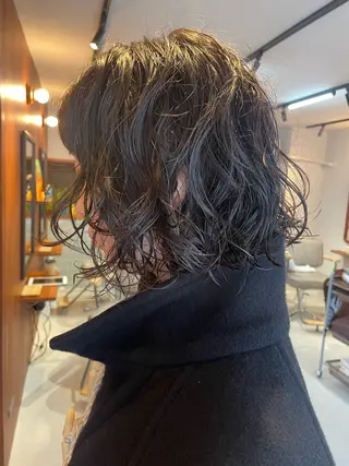 ショート パーマ 艶カラー🌙縮毛矯正 /ボブ【Reina】のヘアスタイル