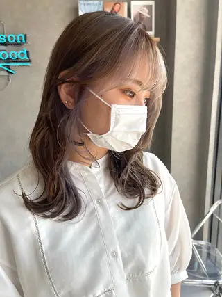 ミディアム カラー mood tatemachiのヘアスタイル