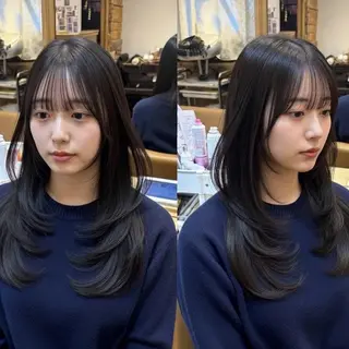 ロング カラー 👑髪質改善wカラー /ハイトーン/アユカのヘアスタイル