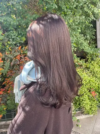 ロング パーソナルカラー 藤本夢のヘアスタイル