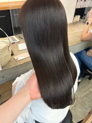 セミロング カラー 透明感/血色カラー/ 似合せレイヤー/ゆいのヘアスタイル