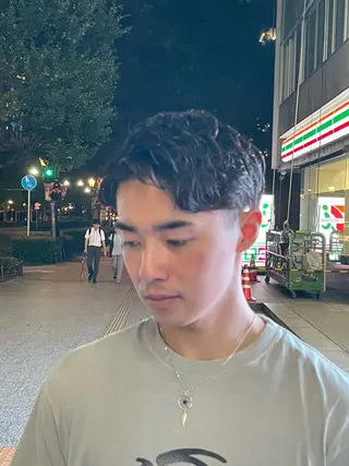 パーマ メンズ 武田 駿兵のヘアスタイル