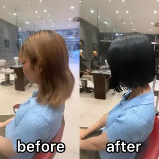 ミディアム 益野 凌のヘアスタイル