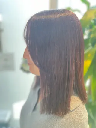 ミディアム diar湘南台店所属・ふくだももこ🍑 つるっとボブのヘアスタイル