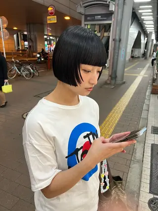 ショート 韓国ボブ/縮毛矯正 /レイヤーカットのヘアスタイル