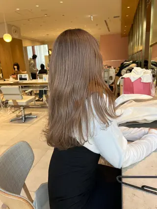 ロング カラー レイヤー専門家 ダブルカラー修のヘアスタイル