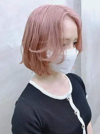 ミディアム カラー パーマ ヘアアレンジ メンズ ハイトーン/レイヤー 🌸さくらのヘアスタイル