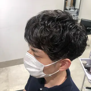 ショート カラー パーマ ヘアアレンジ メンズ パーソナルカラー合わ せたカラー🤍なつみのヘアスタイル