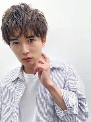 ショート パーマ メンズ GO TODAY SHAiRE SALON Arc店所属・🉐メンズヘア特化 men's/ケンイチのヘアスタイル