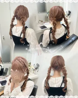 セミロング ヘアアレンジ 菅村 緋莉🎀ガーリーヘアのヘアスタイル