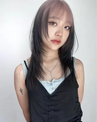 ミディアム カラー 🧡色落ちまで2度綺 麗なカラー🧡ヨシキのヘアスタイル