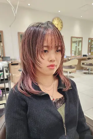 ミディアム カラー 中村 和貴のヘアスタイル