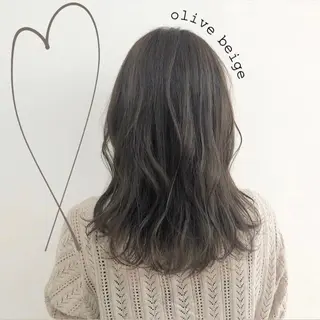 ミディアム カラー お洒落パーマ/ 艶カラー/michiのヘアスタイル