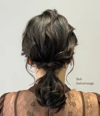 ミディアム ヘアアレンジ 立川 🫧 ブリーチ 艶髪カラー🧸✨️のヘアスタイル