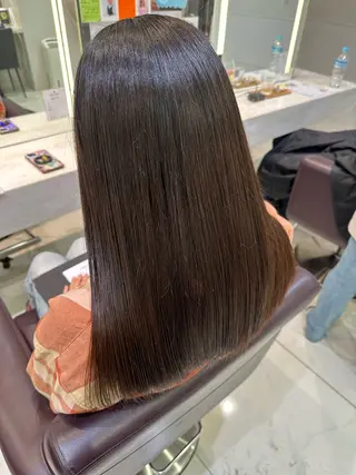 ロング ブリーチ/艶カラー /縮毛矯正/みなのヘアスタイル