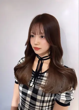 セミロング カラー ✨髪質改善✖︎韓国 レイヤー✨ナカムラのヘアスタイル