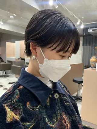 ショート カラー ボブパーマコテ巻き風 パーマNo1深江秀平のヘアスタイル