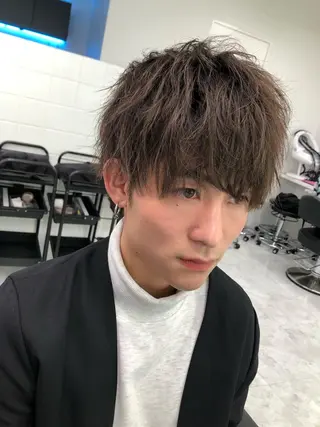 パーマ メンズ BABY 艶髪暗髪ヘア💖達人のヘアスタイル