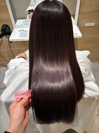 ロング カラー 長岡 明音のヘアスタイル