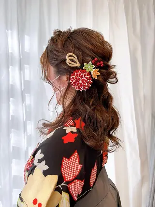 セミロング ヘアアレンジ 池田 みのりのヘアスタイル