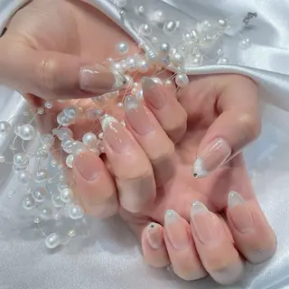 ネイル RAFFINE 月🦋🩵のネイルデザイン