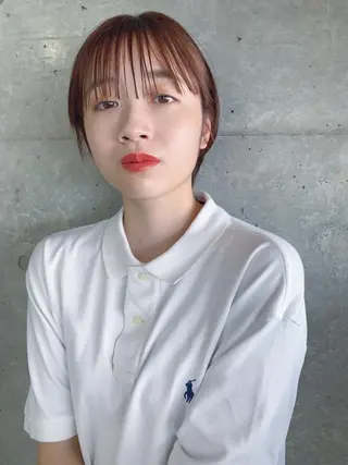 ショート カラー ボブパーマコテ巻き風 パーマNo1深江秀平のヘアスタイル