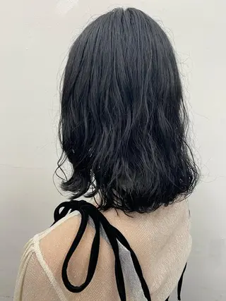 ミディアム カラー パーマ nico TOKYO 渋谷所属・ブリーチ ハイトーン 特化🌈フジタハルキのヘアスタイル