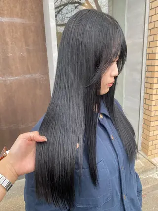 ロング カラー qpula misuzuのヘアスタイル
