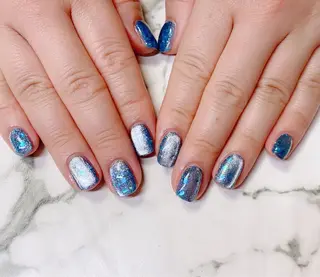 ロング カラー ネイル Q Free nailsのネイルデザイン