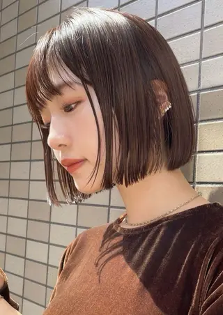 ミディアム Lond azur所属・🇰🇷韓国レイヤー 韓国風ボブのヘアスタイル
