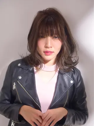 ミディアム カラー パーマ 【髪質改善師】 鈴木伸之介のヘアスタイル