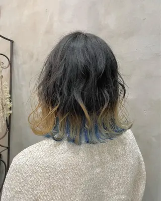 ミディアム カラー ヘアアレンジ 【ピンク/韓国ヘア/ ヘアセット】亜海のヘアスタイル