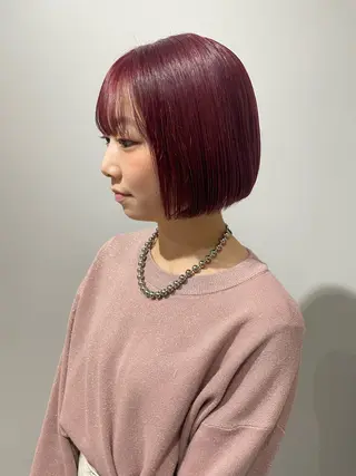 ショート ハイトーン/ボブ /Riimooaのヘアスタイル